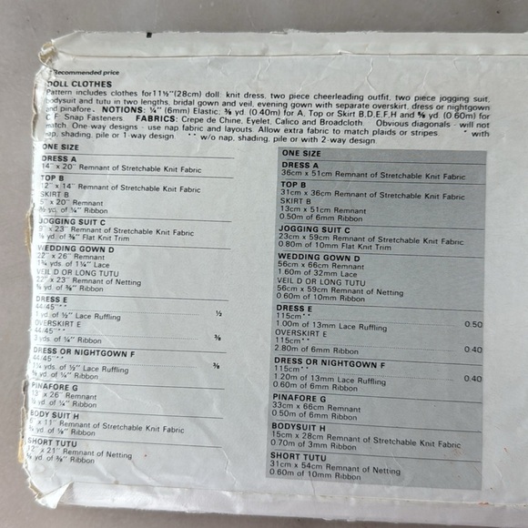 Butterick 4687 5061 Barbie Doll Clothes Wardrobe Patterns Wedding dress Vintage - Picture 4 of 9